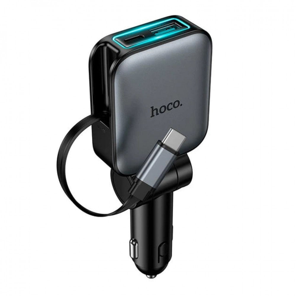 Автомобильное зарядное устройство Hoco Z67, 60 Вт, 1PD, USB-A кабель USB-C – USB-C (0.6 м)