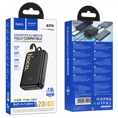 Power Bank 20000 mAh | 22.5W+PD20W — Hoco Q37A — Black