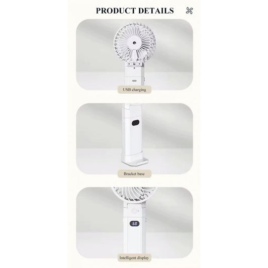 Портативный мини вентилятор RD10 - 4000 mAh — Grey