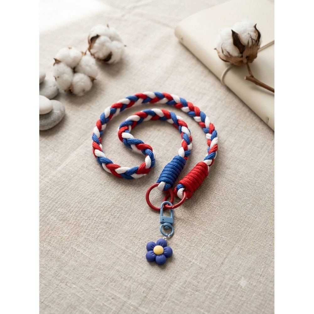 Брелок Braid Flower  — Blue&Red