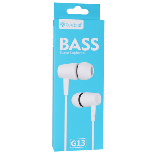Headphones with microphone 3.5mm Celebrat G13 – White