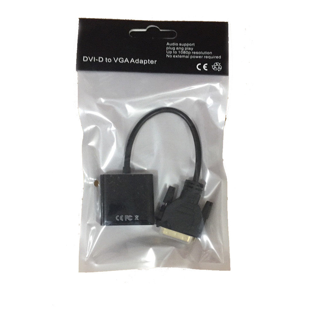 Adapter DVI (M) - VGA (M) - 0.18m - Black