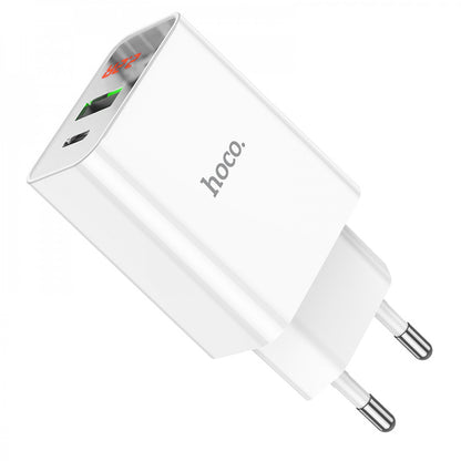 Home Charger | 20W | PD | QC3.0 – Hoco C100A – White
