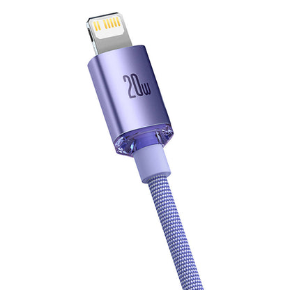 Кабель USB C to Lightning 20W (2m) Baseus (CAJY000305) Crystal Shine Series — CAJY000305 Purple