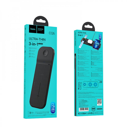 Wireless Charger 3 in 1 Hoco CQ6 SAM Watch – Black