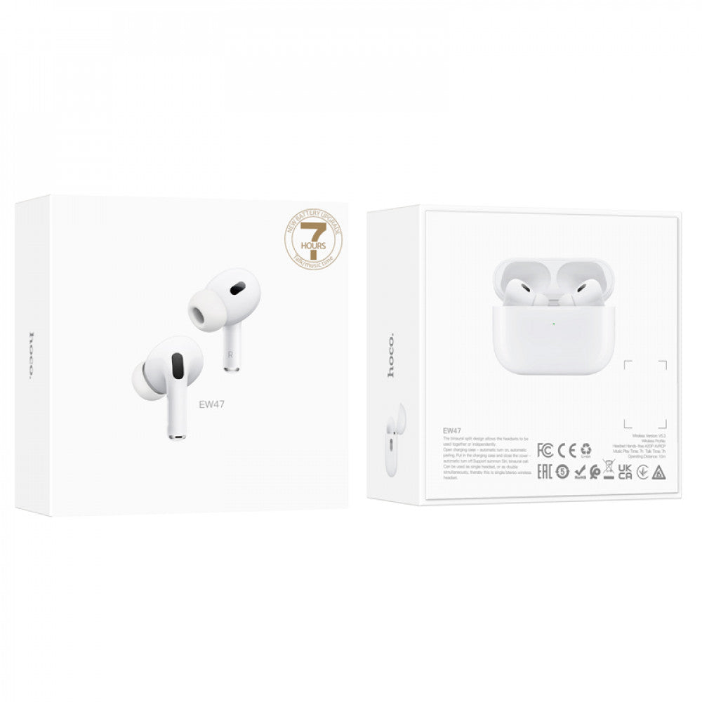 Bluetooth headset TWS – Hoco EW47 True – White