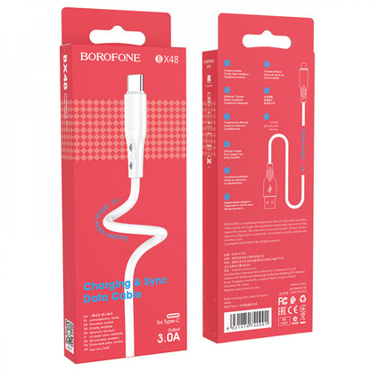 USB C Cable 3A (1m) Borofone BX48 — White