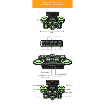 Electronic Drum Toy RD90-C