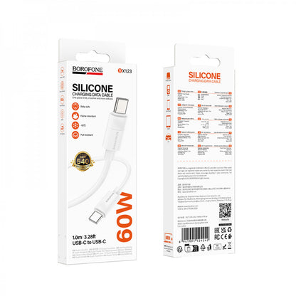 Кабель USB C to C 60W (1m) Borofone BX123 — White