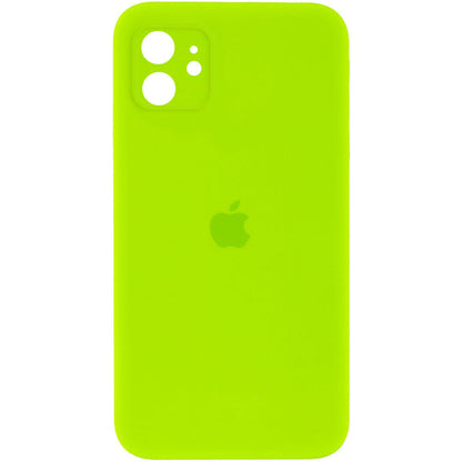 Original Silicone Case with protective camera iPhone 16 Plus — Neon Green (60)