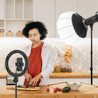 set spherical softbox spotlight tripod LED LQ-150, 200W (5600k)