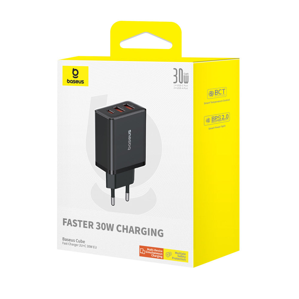 Home Charger | 30W | 2U | 1C - Baseus (P10111402113-00) Compact Quick Charger