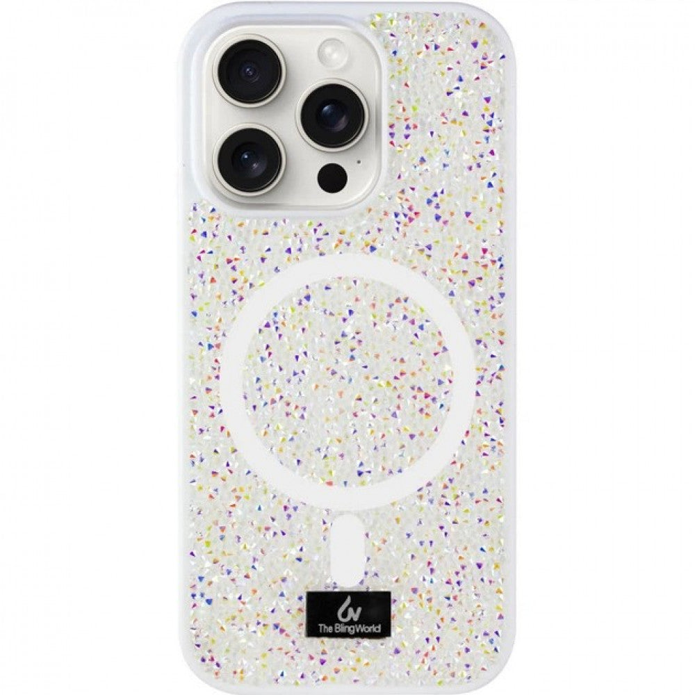 Bling World Rock Case With MagSafe — iPhone 17 Pro Max — White