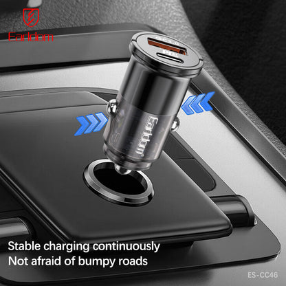 Car Charger 2.4A 1U 1C Earldom ES-CC46