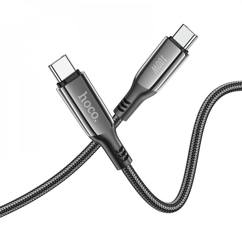 Кабель USB C to C 100W PD (1.2m) — Hoco S51 — Black