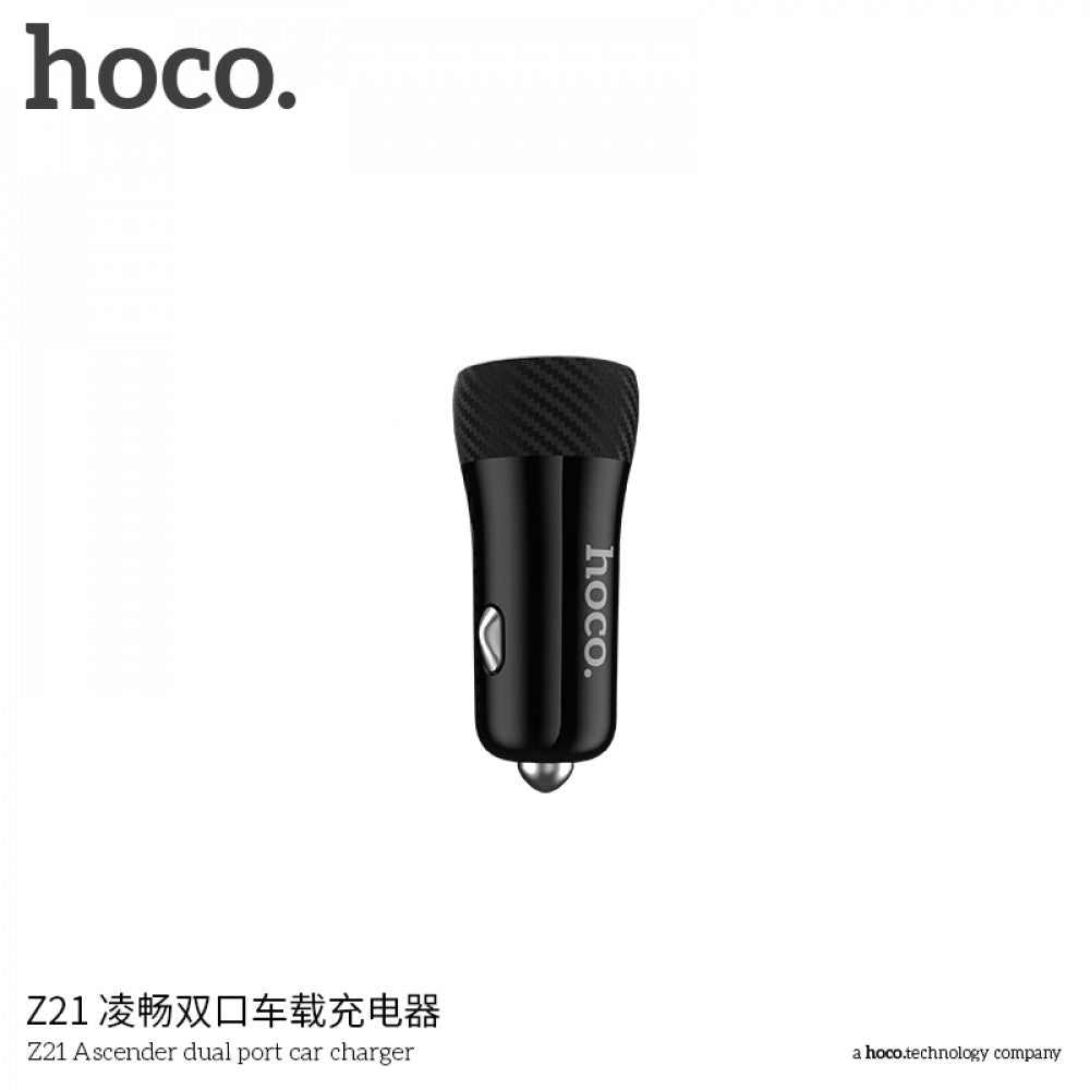 Car Charger 3.4A 2U Hoco Z21 – Black