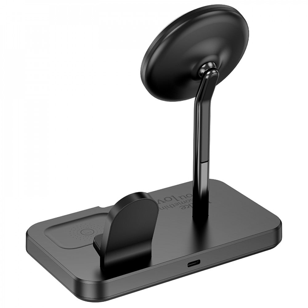 Magnetic Wireless Charger 3 in 1 – Hoco CQ12 – Black