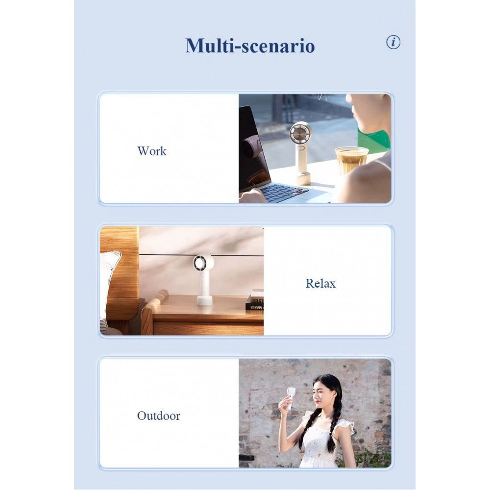 Портативный мини вентилятор L-01 -2000 mAh — White