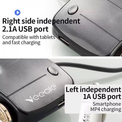 Cigarette Lighter Splitter 3S 2.1A 2U 548