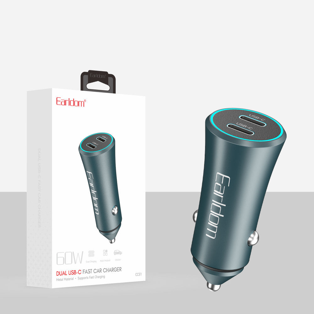 Car Charger 60W2C Earldom ES-CC51