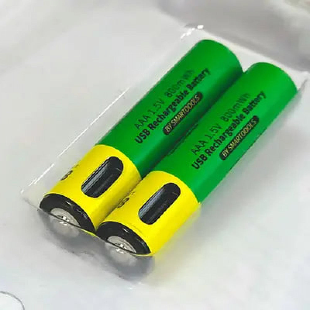 Аккумуляторные батарейки с Type-C разьемом Lithium-ion 800mAh   AAA-7 (2шт)