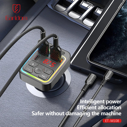 Fm Modulator MP3 | Car Charger | 3.1A | 2U | 1C — Earldom ET-M108