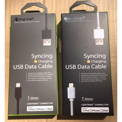 Lightning cable 2A (1m) Parmp Syncing MFI Black