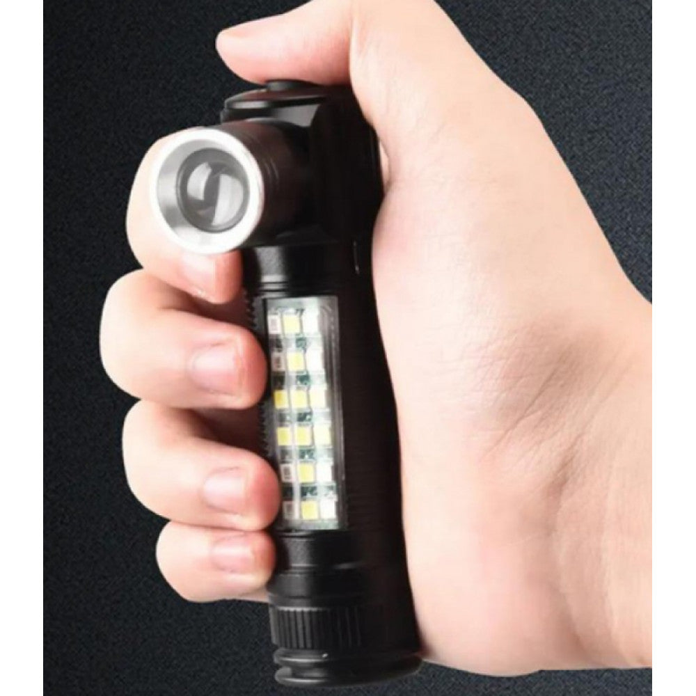 Фонарик аккумуляторный 2 в 1 ручной + налобный с USB — SY-2209