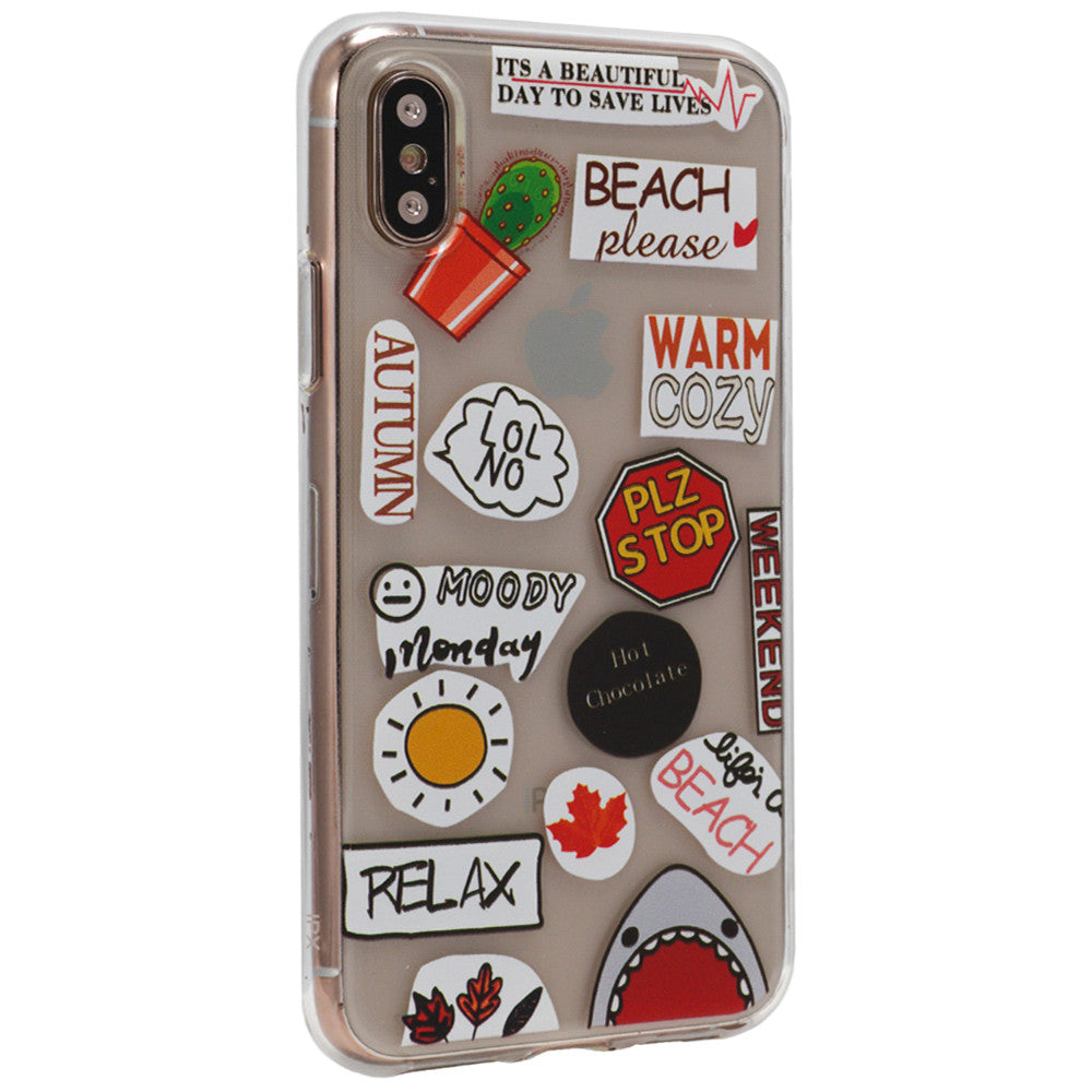 Stickers Series TPU Case iPhone XS Max 