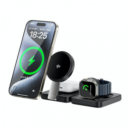 Wireless Charger 3 in 1 – Wiwu Wi-W028 – Black