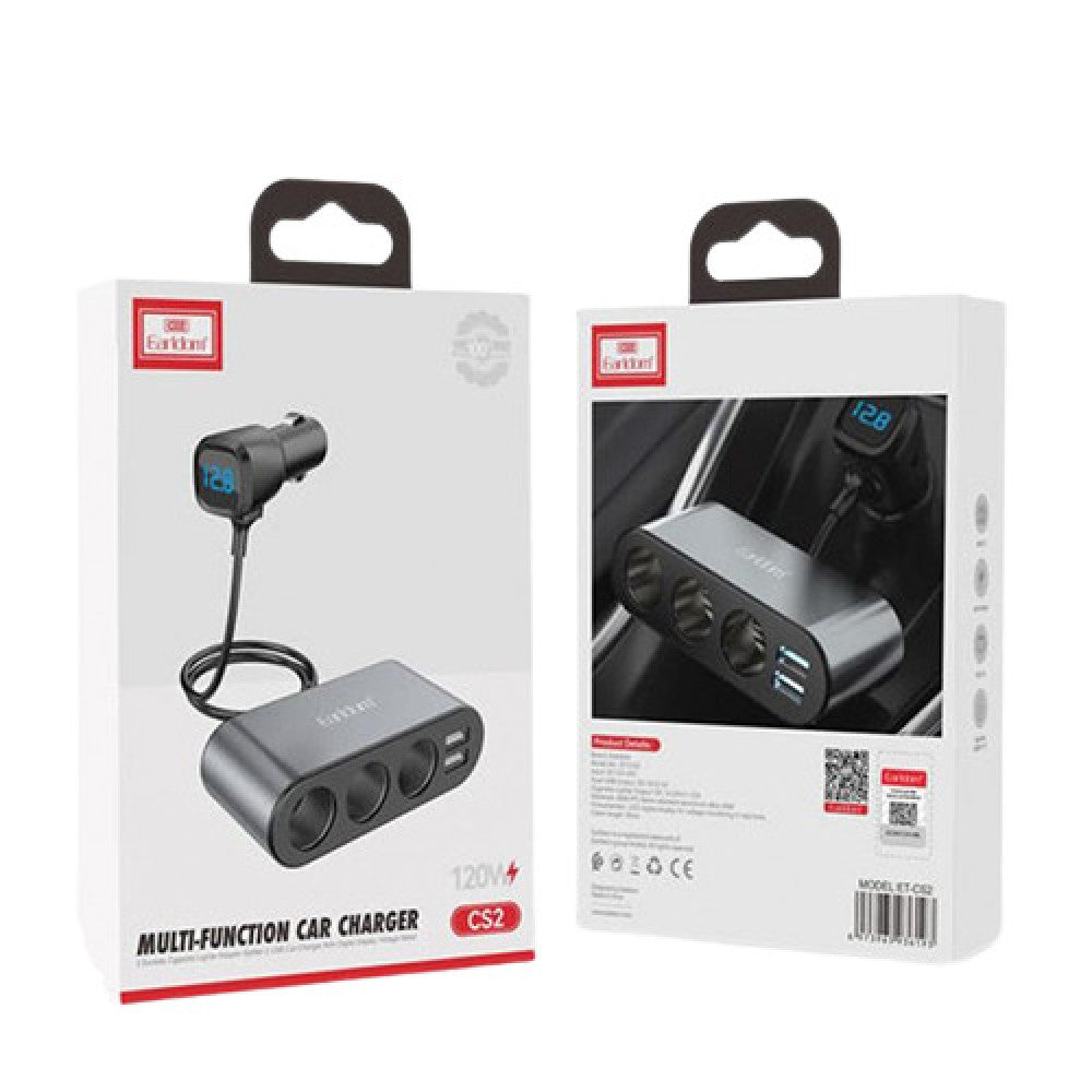 Cigarette Lighter Splitter | 3S | 3.1A | 2U — Earldom ES-CS2