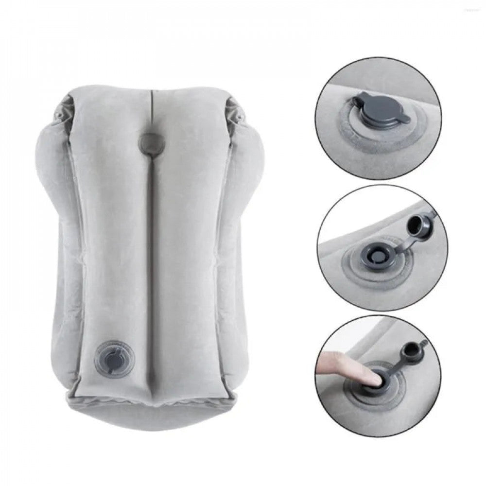 Inflatable hug pillow with arm hole