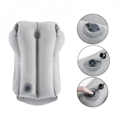 Inflatable hug pillow with arm hole