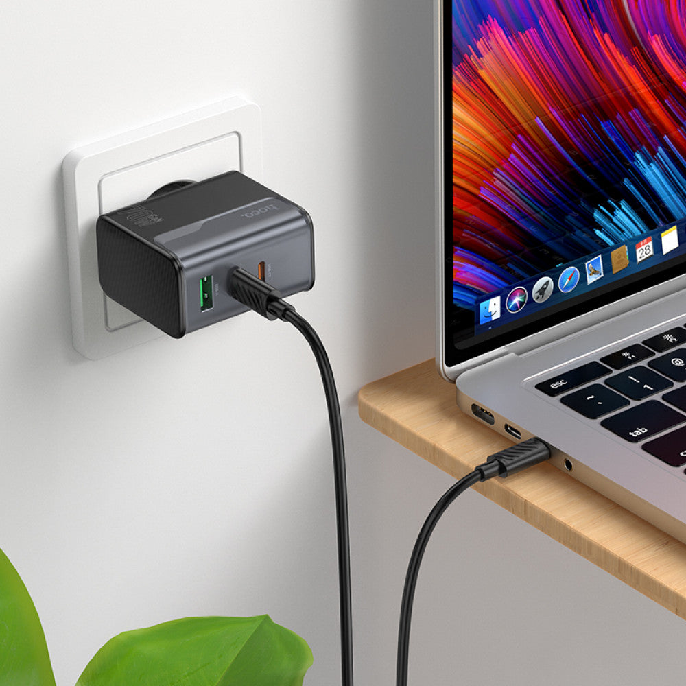 Home Charger 70W 2PD QC 3.0 Hoco CS75A — Black