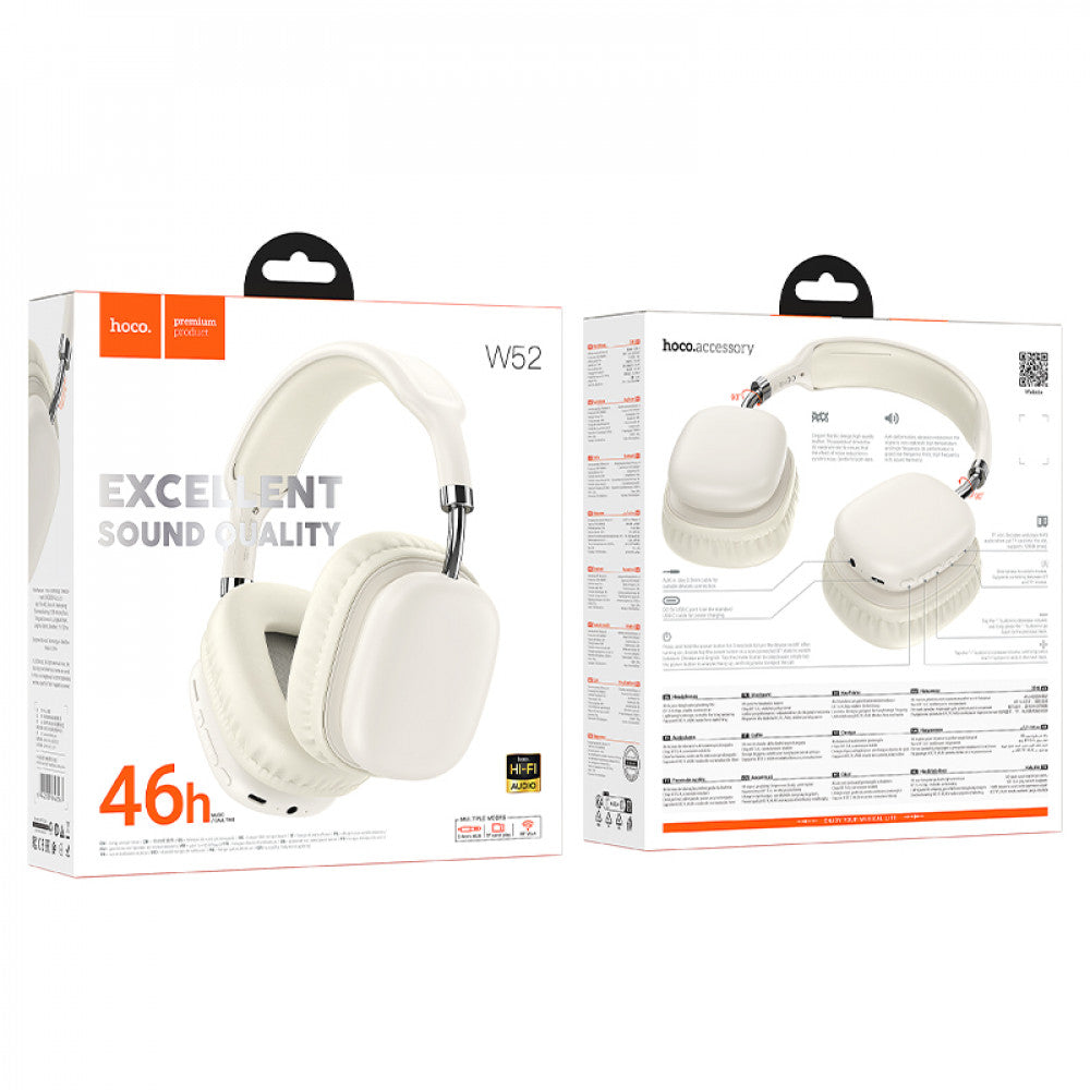Bluetooth Headphones — Hoco W52 — Milky White