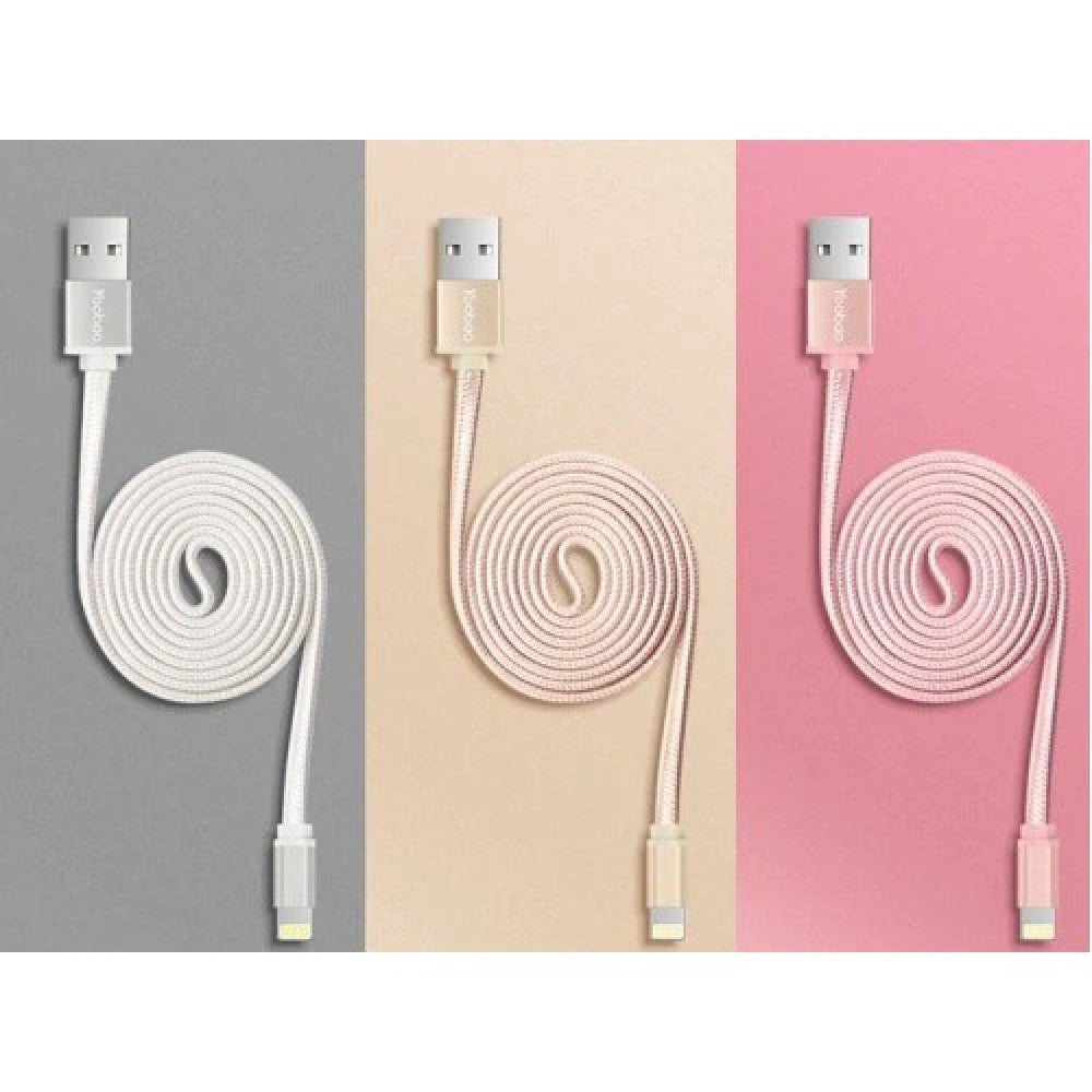Lightning Cable 18W (1m) Yoobao YB413 — Rose Gold