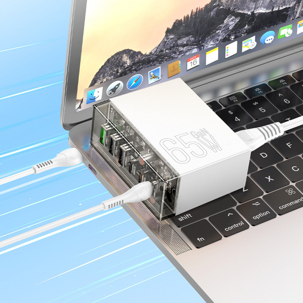 Home Charger | 65W | GaN | 3PD | QC 3.0 - Hoco N36 - White