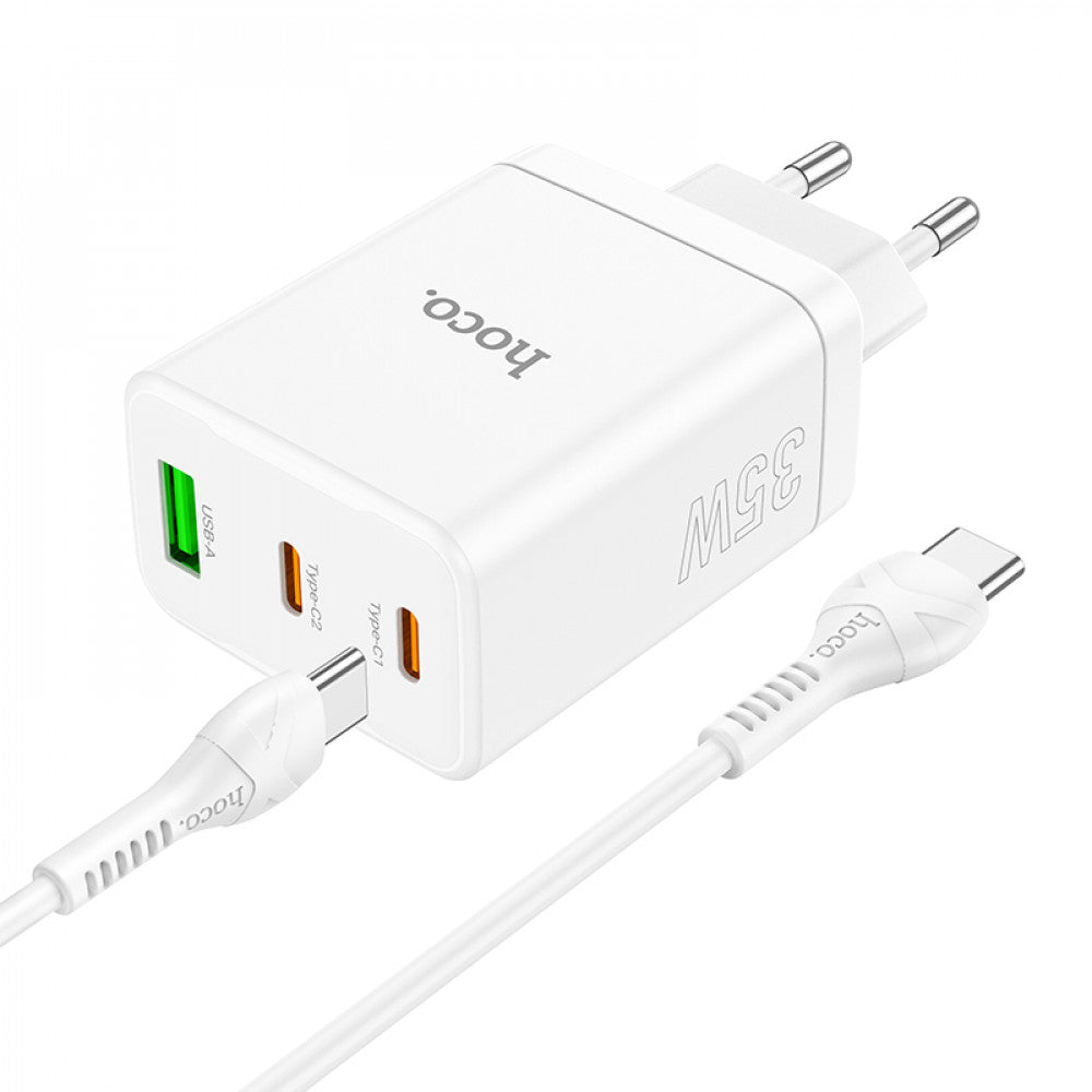 Home Charger 30W PD QC3.0 C to C Cable (1m) Hoco N33 – White