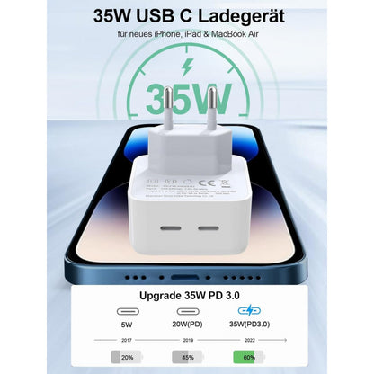 Apple devices Home Charger 35W 2PD USB C to Lightning Cable (1m) MHJ83ZM/A