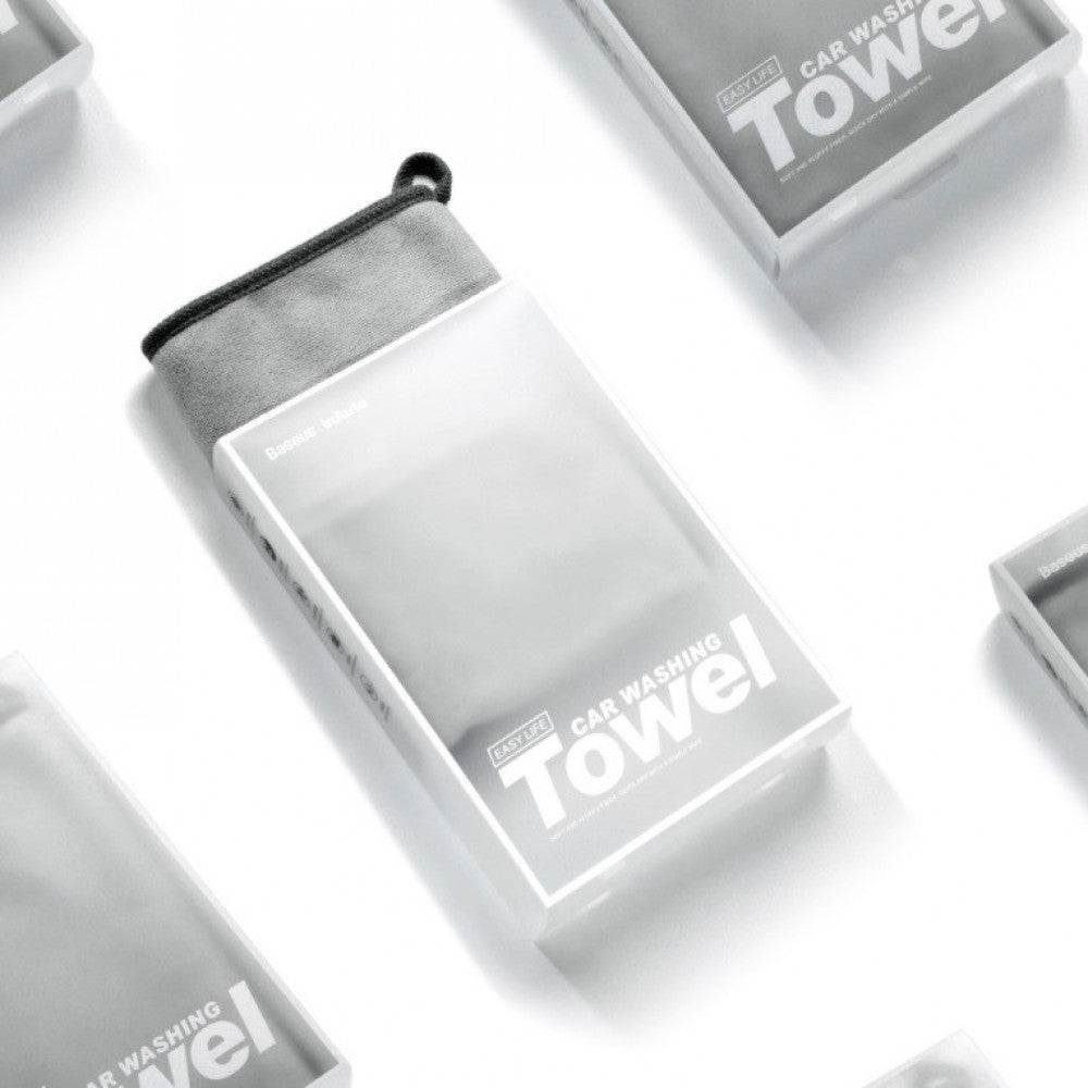 Car Washing Towel Baseus (CRXCMJ-0G) Easy life ( 40*40 cm Two packGrey – CRXCMJ-0G Gray