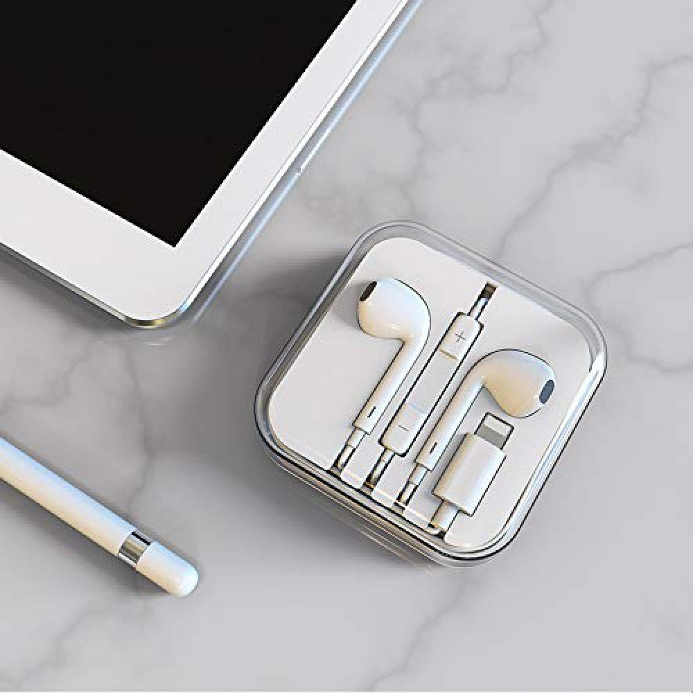 Lightning headphones with microphone Borofone BM32 Plus – White