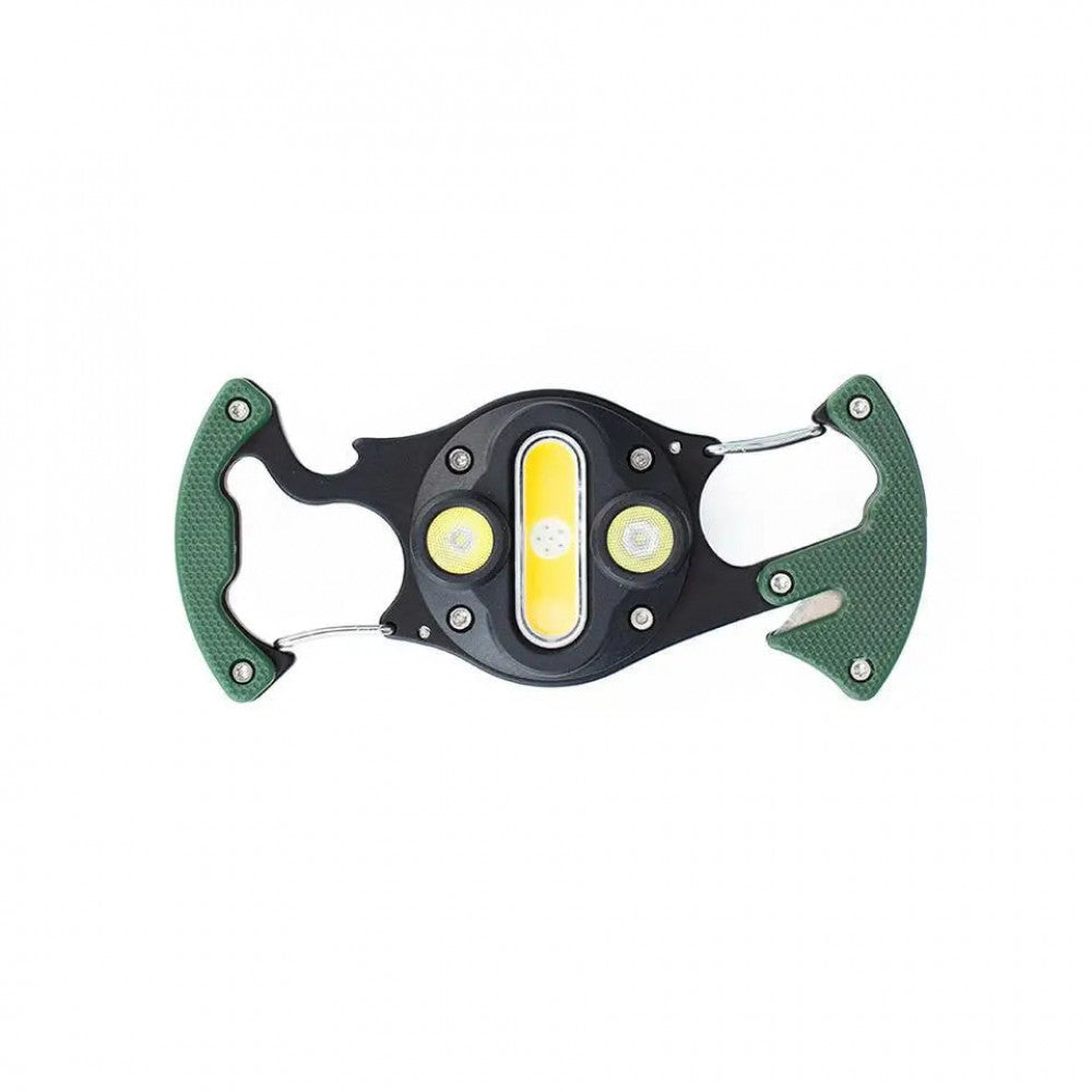 Rechargeable LED Flashlight W5146 with Type-C (7 modes, carabiner, knife, magnet)