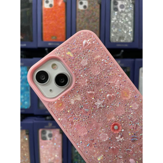 Cover Cases Bling World Swarovski TPU Case iPhone 15 Pro - White Titanium