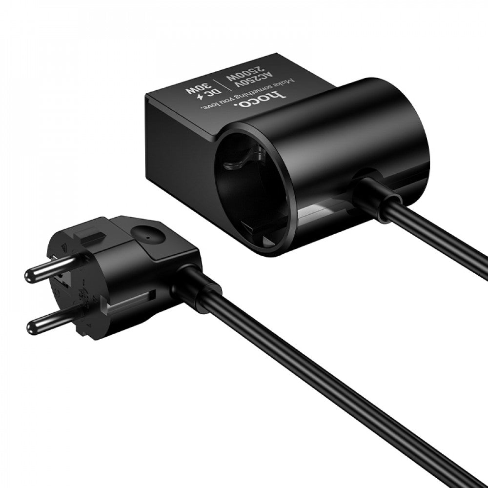 Мережевий фільтр 2500W 1U | 1P | 2C 30W | 1.5m — Hoco AC33