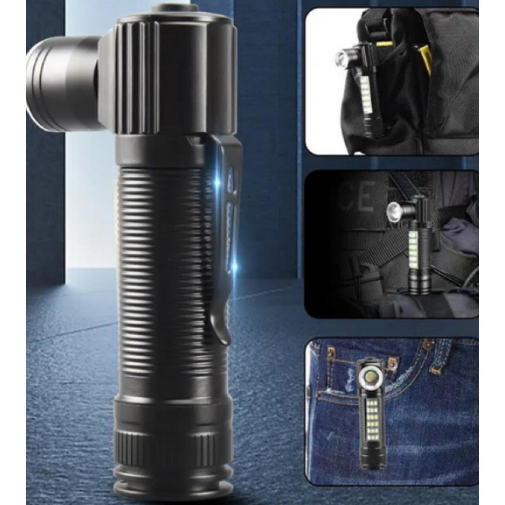 Фонарик аккумуляторный 2 в 1 ручной + налобный с USB — SY-2209