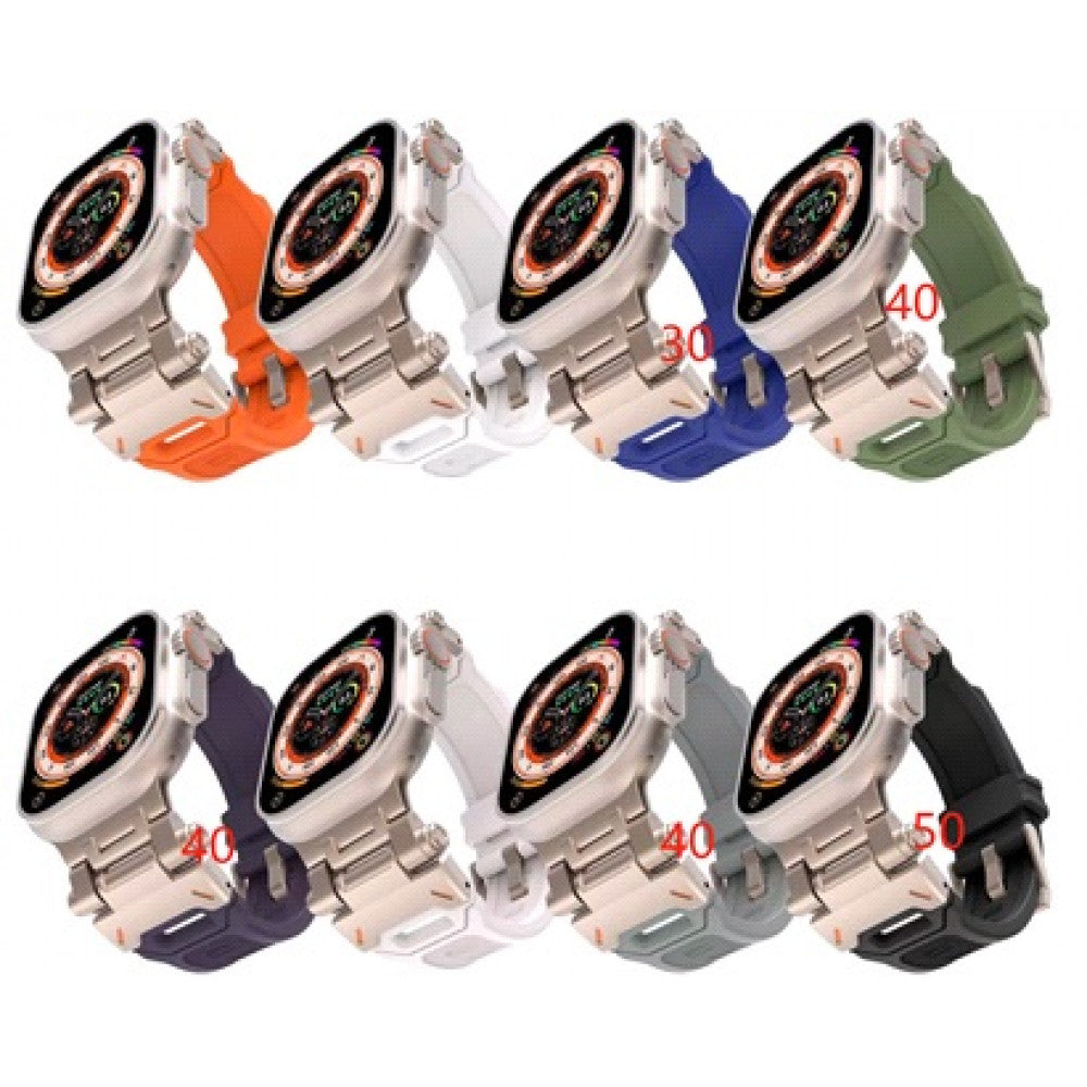 Ремінець T-silicon Apple Watch 42 mm 44 mm 45 mm 49 mm — Blue