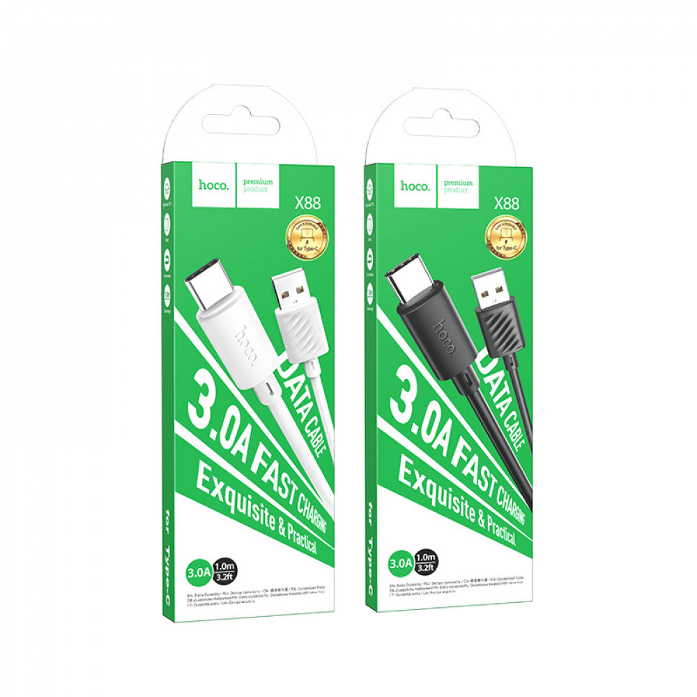 Кабель USB C 2.4A (1m) Hoco X88 — White