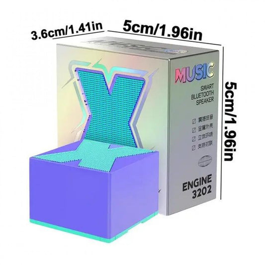 Mini Bluetooth Speaker sound colorful luminous (5*5*4 cm)