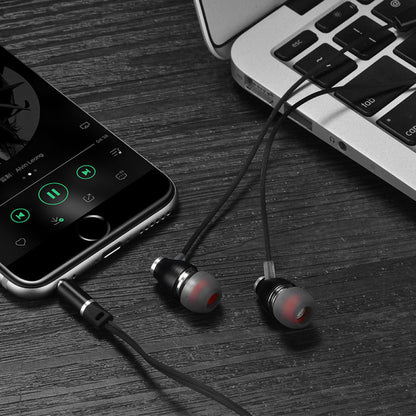 Headphones with microphone 3.5mm Hoco M28 Ariose – Metal Gray