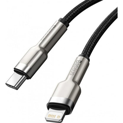 USB C to Lightning Cable 20W (0.25m) Baseus (CATLJK-01) Cafule Series Metal – CATLJK-01 Black